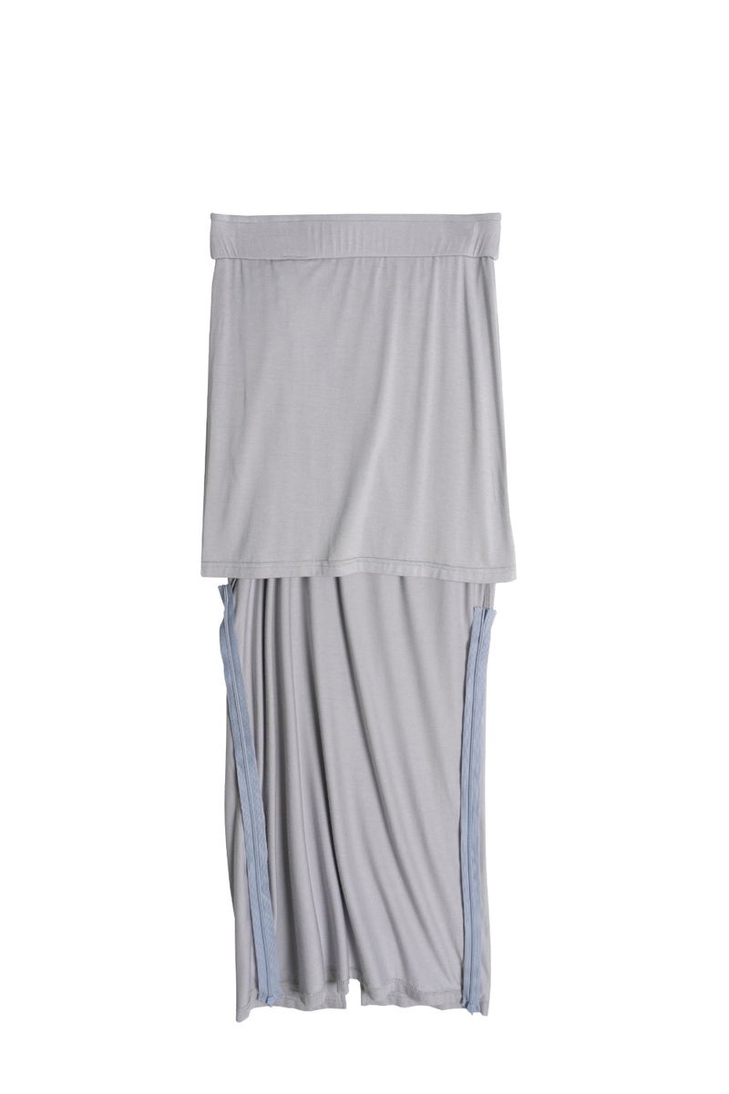 DESERT SHIRRING SLIT SK GREY