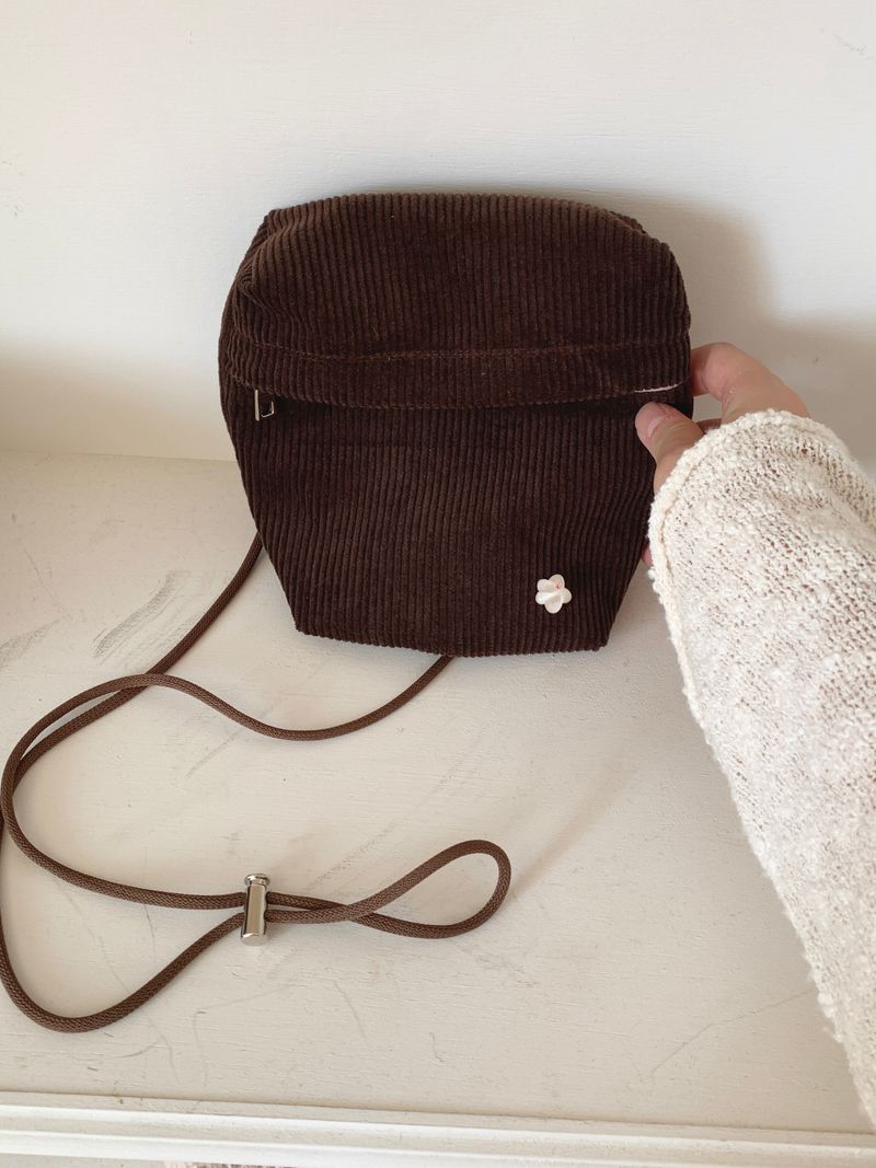 mini pocket bag - corduroy brown