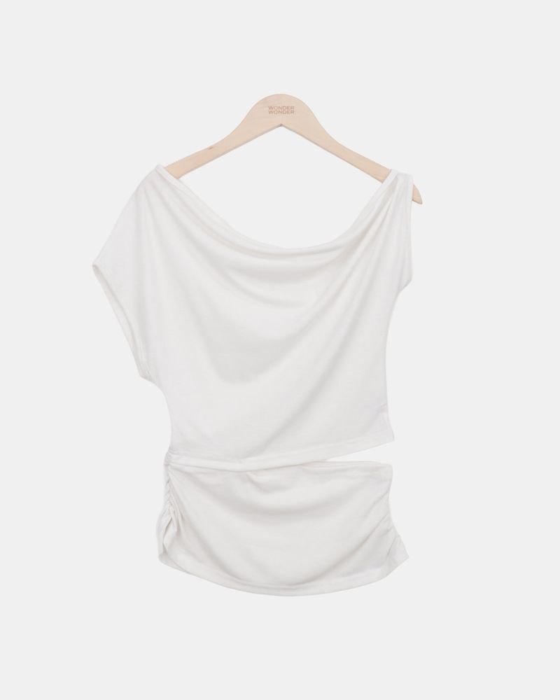 Hochi Cut-Out Off-Shoulder Short Sleeve T-Shirt