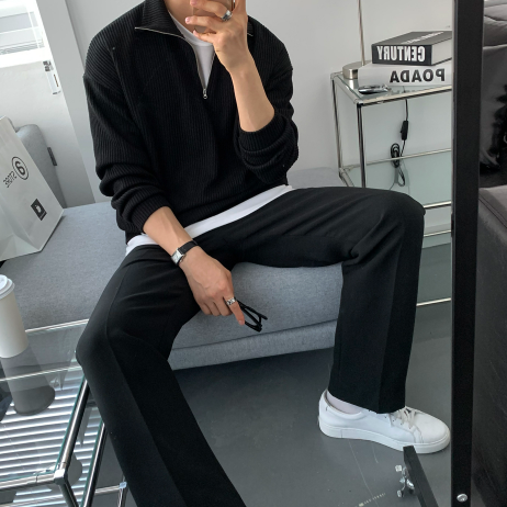 Hendes Daily Ribbed Semi-Zip Up Knit