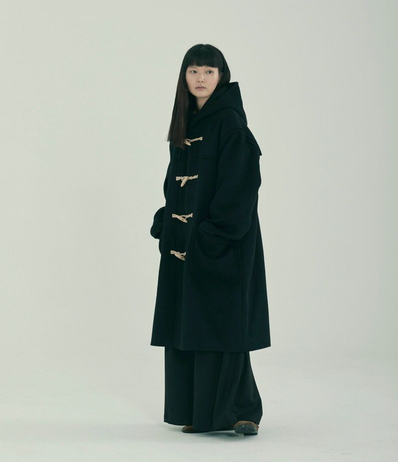 unisex duffle coat black