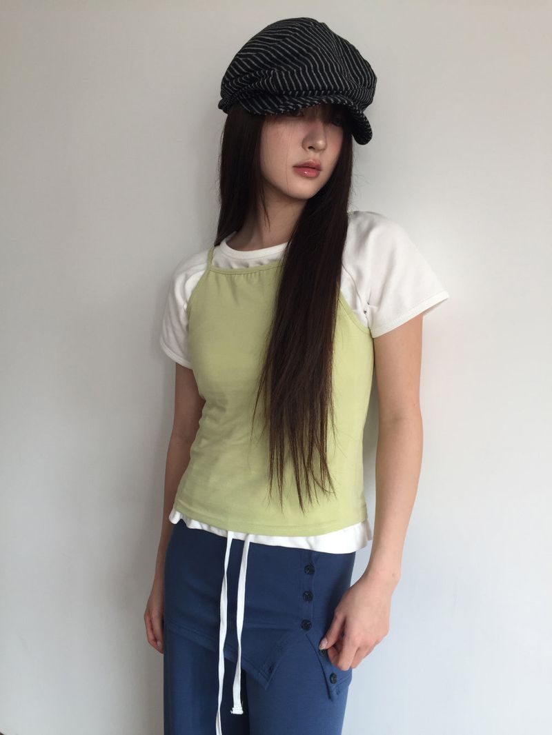 As-side button pants (2color)