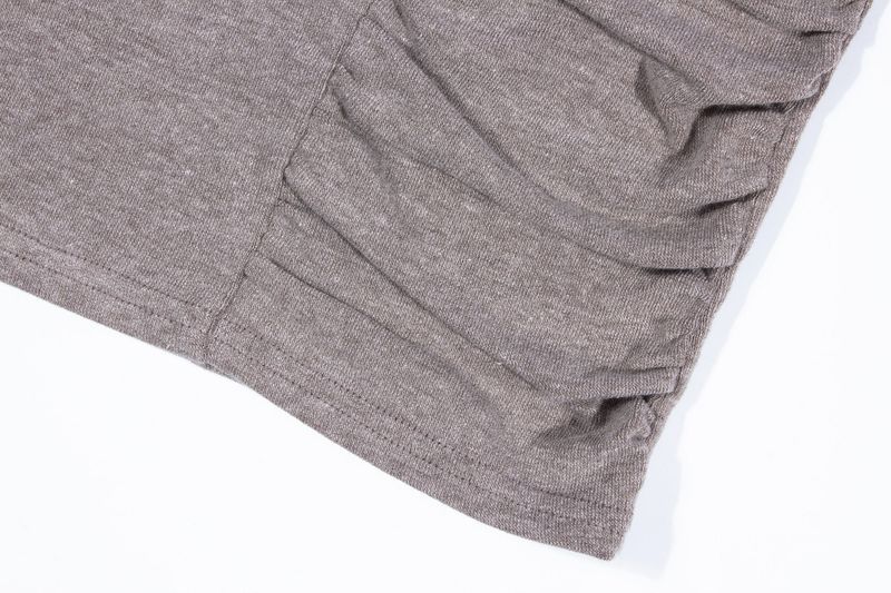 UNBALANCED WARMER CROP TOP (Dark Beige)