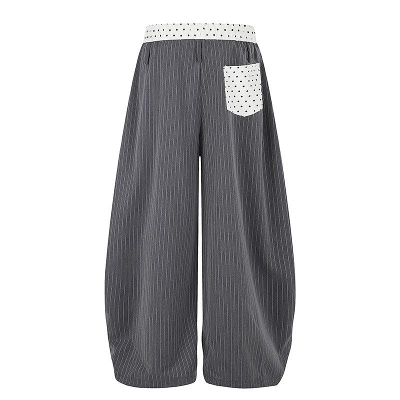 Olive Vintage Stripe Wide Pants