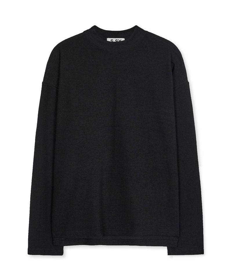 [2pack] half neck essential long sleeve