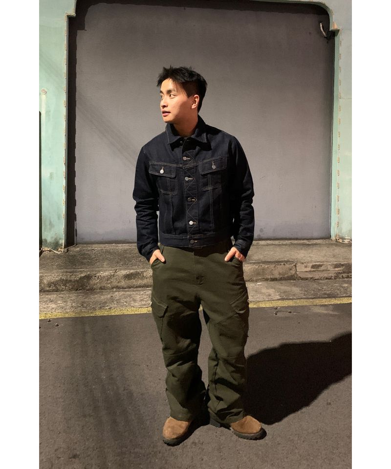 Washed Cargo Biker Pants