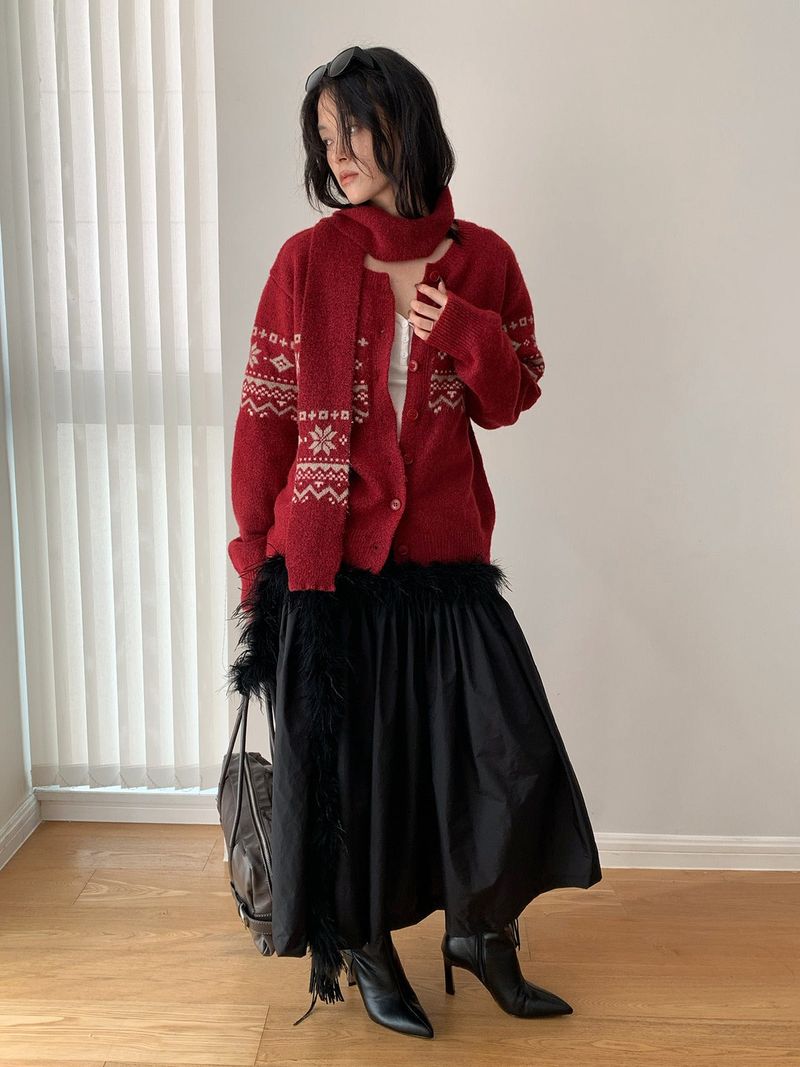 Cabin Nordic Round Knit Cardigan