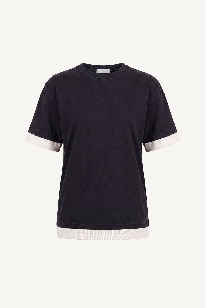 Iron rule layered vintage T-shirt