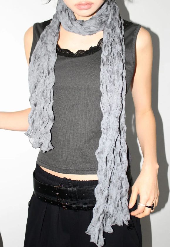NATURAL PLEATS SCARF