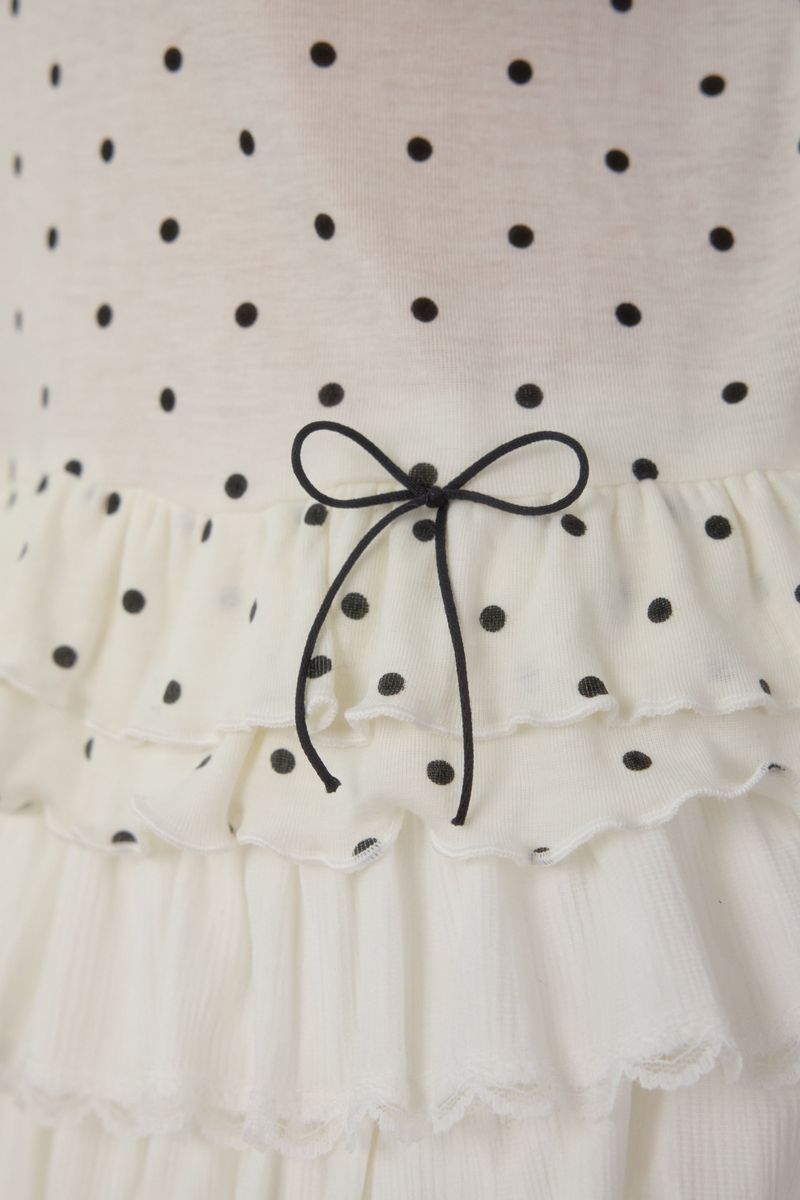 DOT FRILL LAYERED T-SHIRT