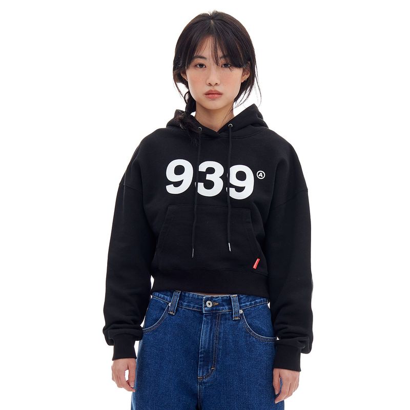 ARCHIVE BOLD(アーカイブボールド)の「939 LOGO CROP HOOD (BLACK)(Tops)」