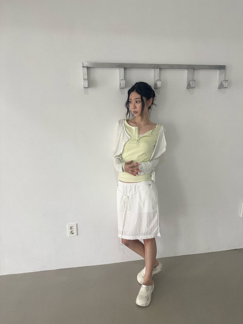 Polkadot Sheer Cardigan (Tenta, Dumble-washing) 2sizes