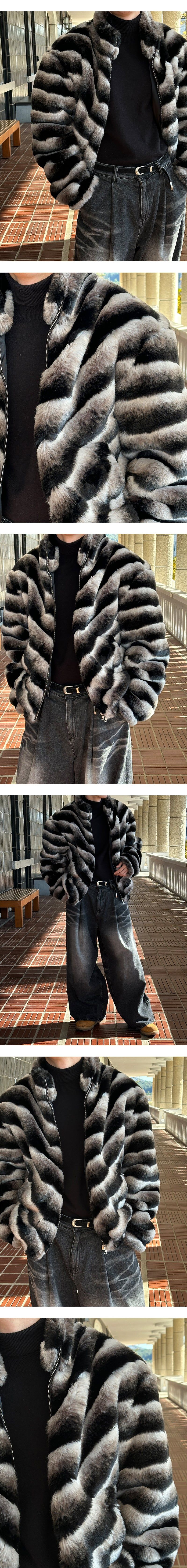 [F/W] Wave fur gradation padding jumper(2color)
