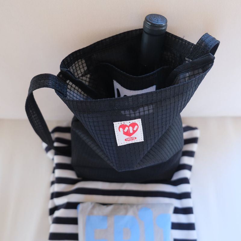 [MINMIN] USEFUL NYLON BAG (LOVE BLACK)