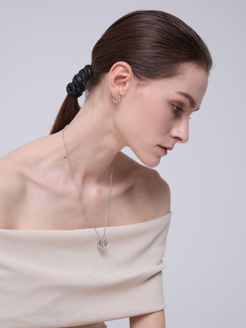 Multi Hash Tag Large Necklace (Silver)