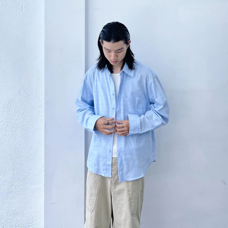 Airy Slub Boxy Overshirt