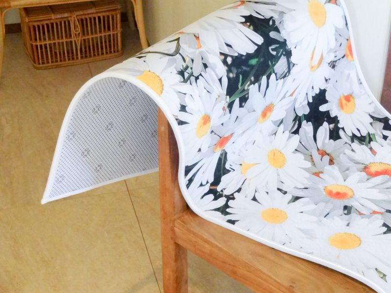 Shasta Daisy field, kitchen mat