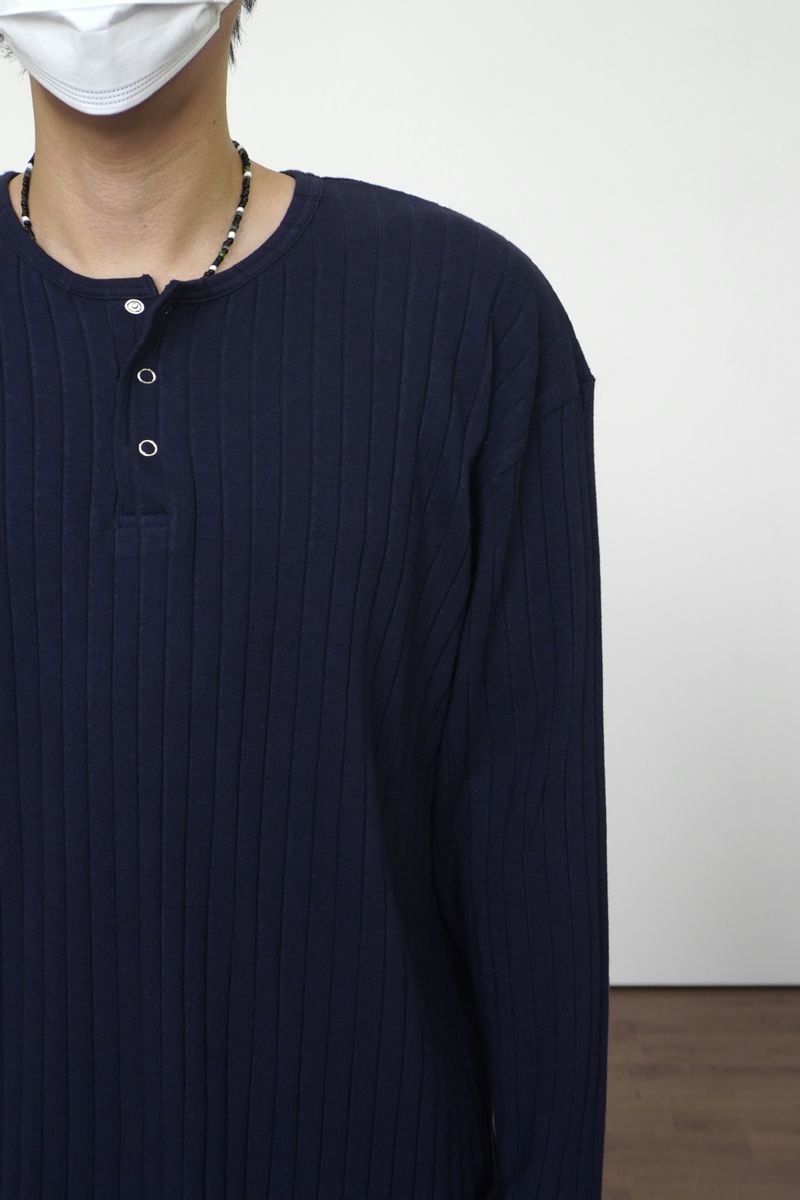 simple line henry neck long-sleeve 3C