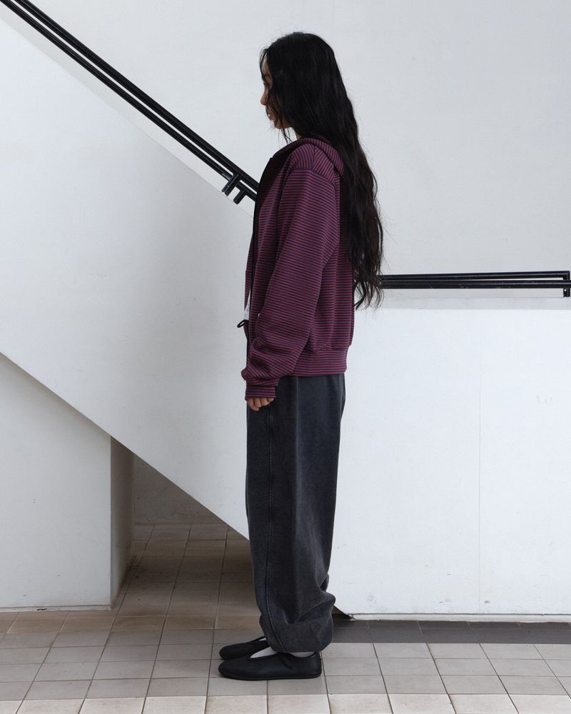 Drift Zip-Up Hoodie (Rust Red)