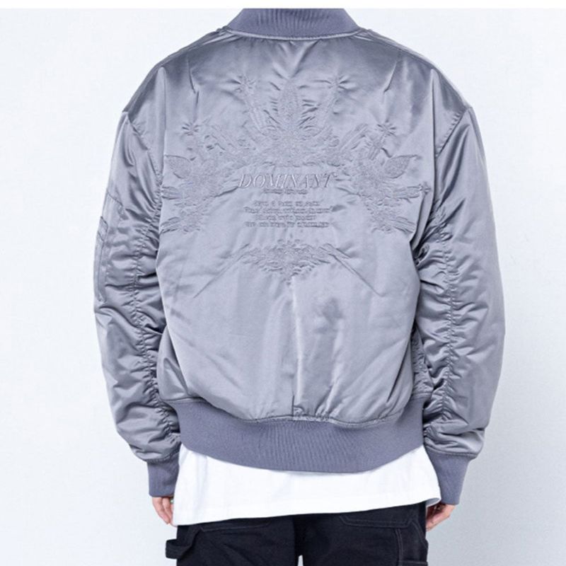 Dominant Paisley Reversible MA-1_Silver