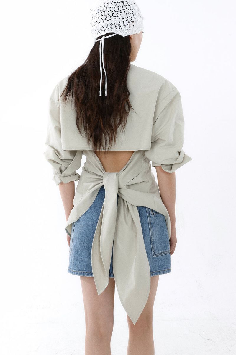 BACKLESS SHIRT_CREAM