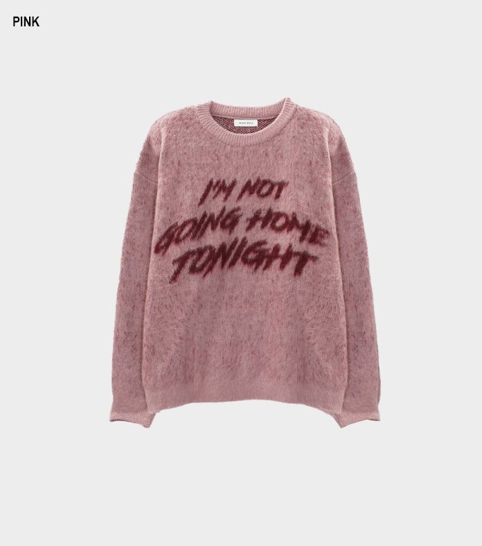 Lettering brush over knit