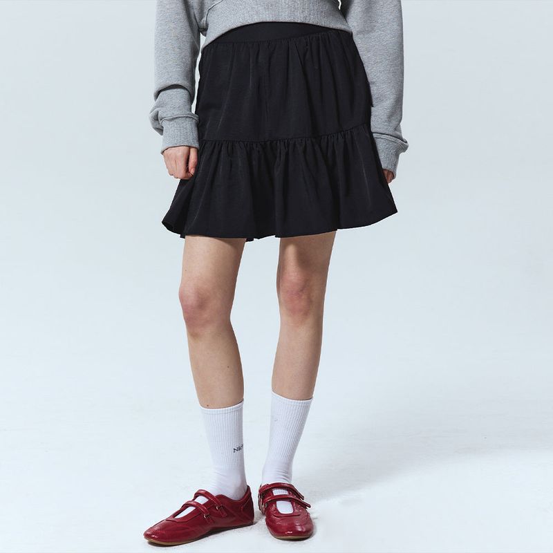 MINI FLARED SKIRT_CREAM