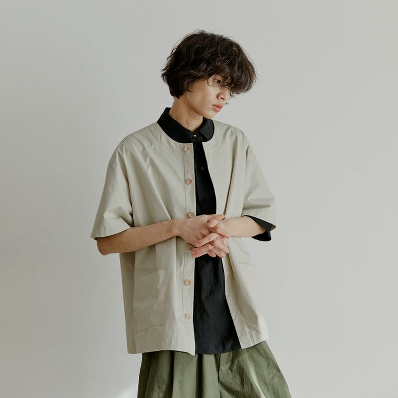 cunisex round half shirts jacket cream