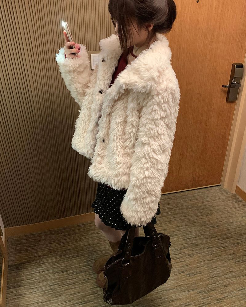 Reon Collar Quilted Fur Half Jacket
