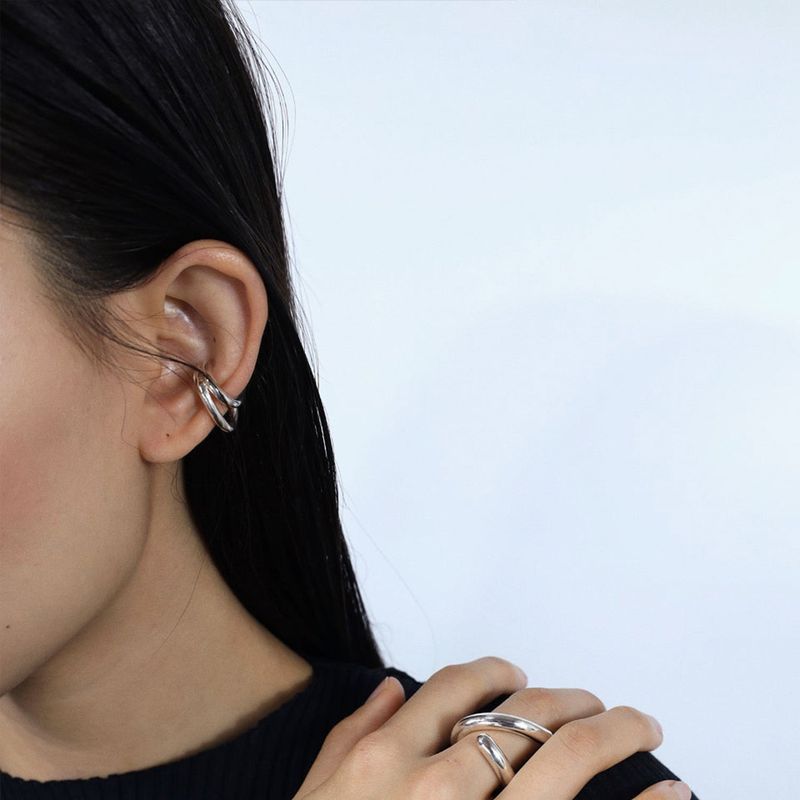 【MADE】 Two lines earcuff glossy