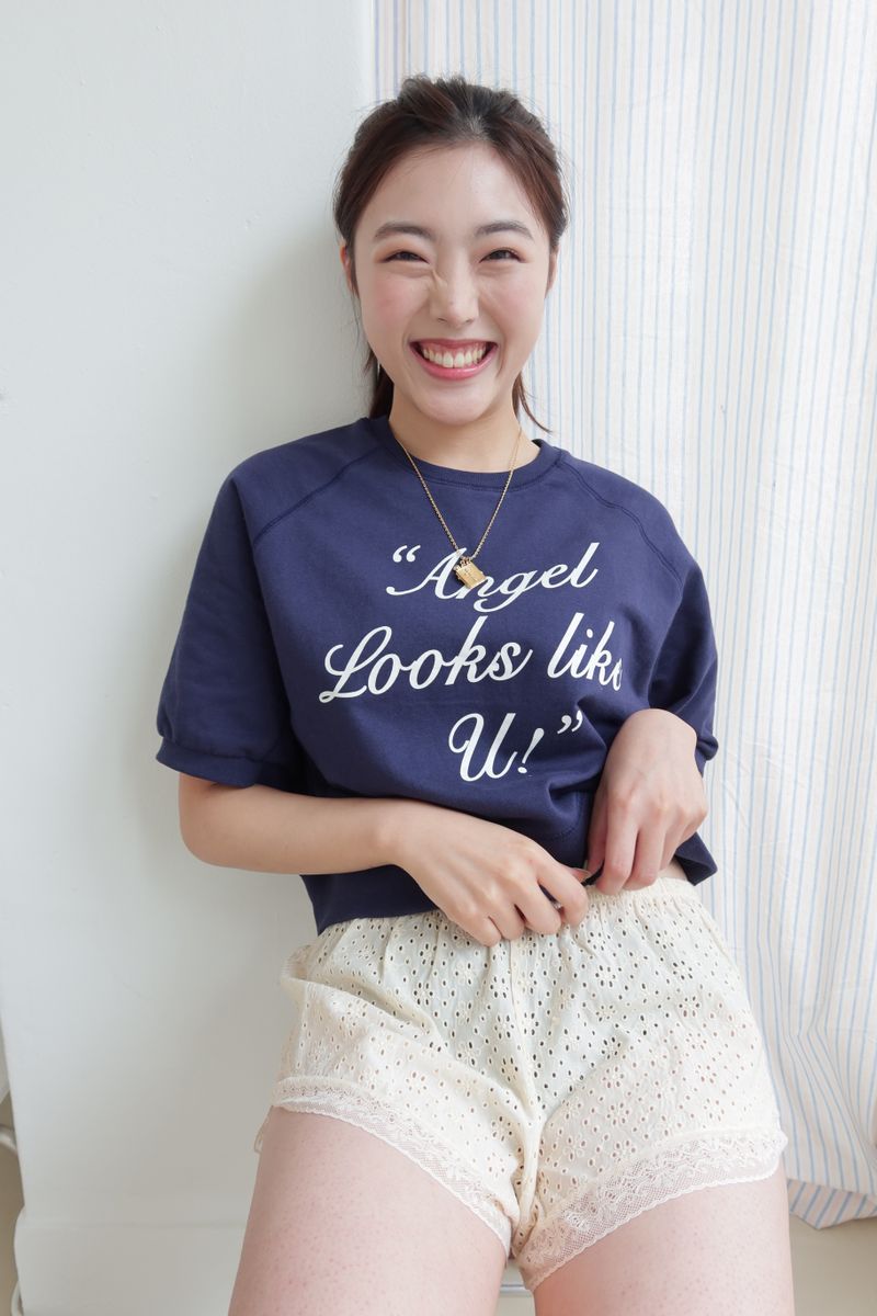 "Angel looks like u!" summer sweatshirts [navy]