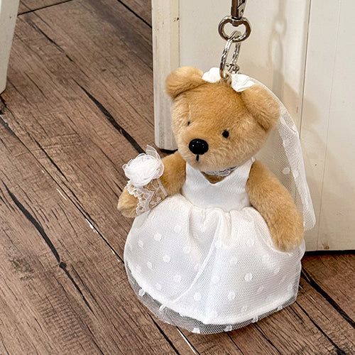 Wedding Couple Keyring Set [BROWN]