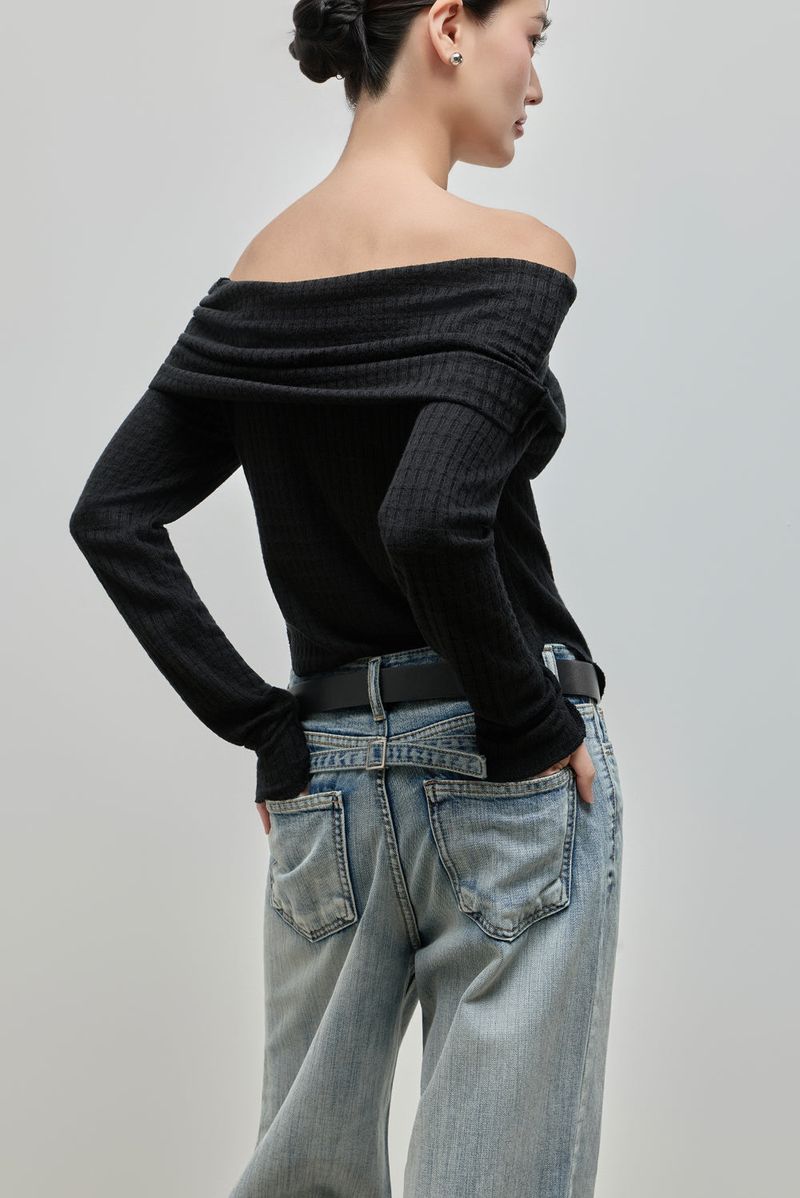 Buckle Denim Pants