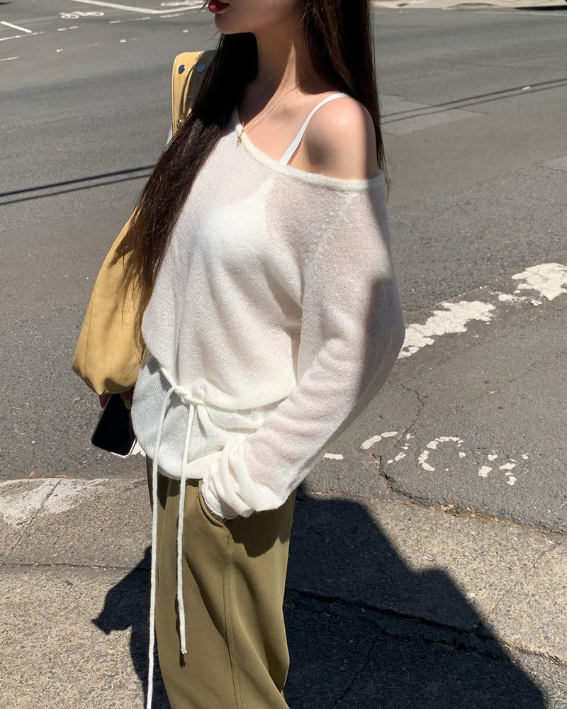 [ORIGINAL] Noir waistband knit