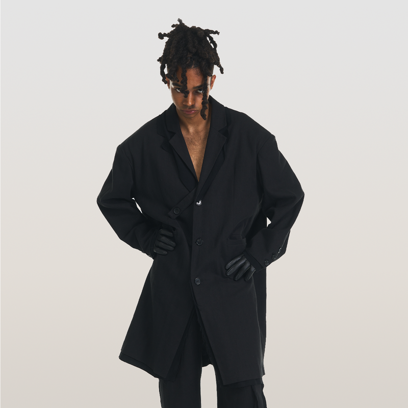 RELABEL（リレーベル）の「RELABEL 23AW Deconstructed Patchwork Fabric Long Coat（Jackets/Outerwear）」