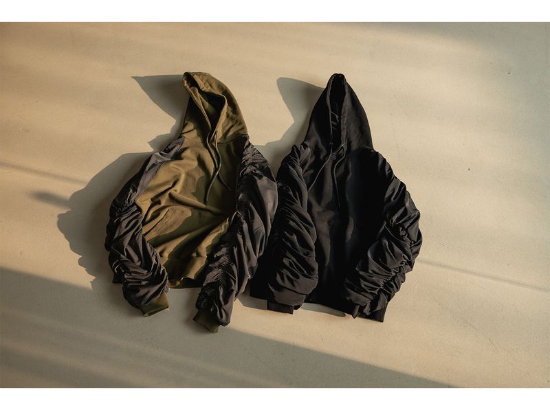BELINE PUCKERING HOODIE MFHHD006-KK