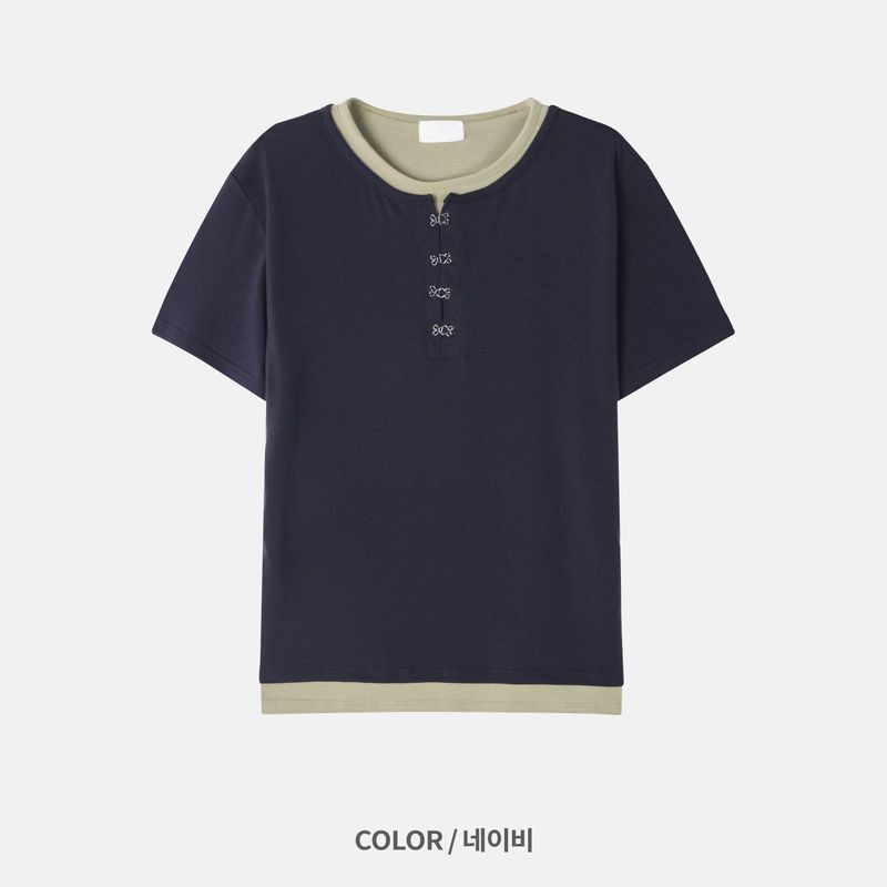 Kenz Buckle Layered Top