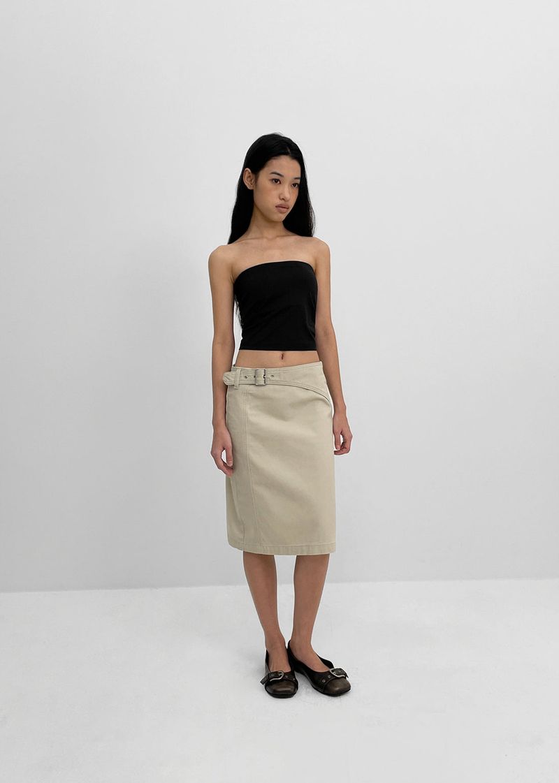 [MADE] Jedew Strap Cotton Midi Skirt