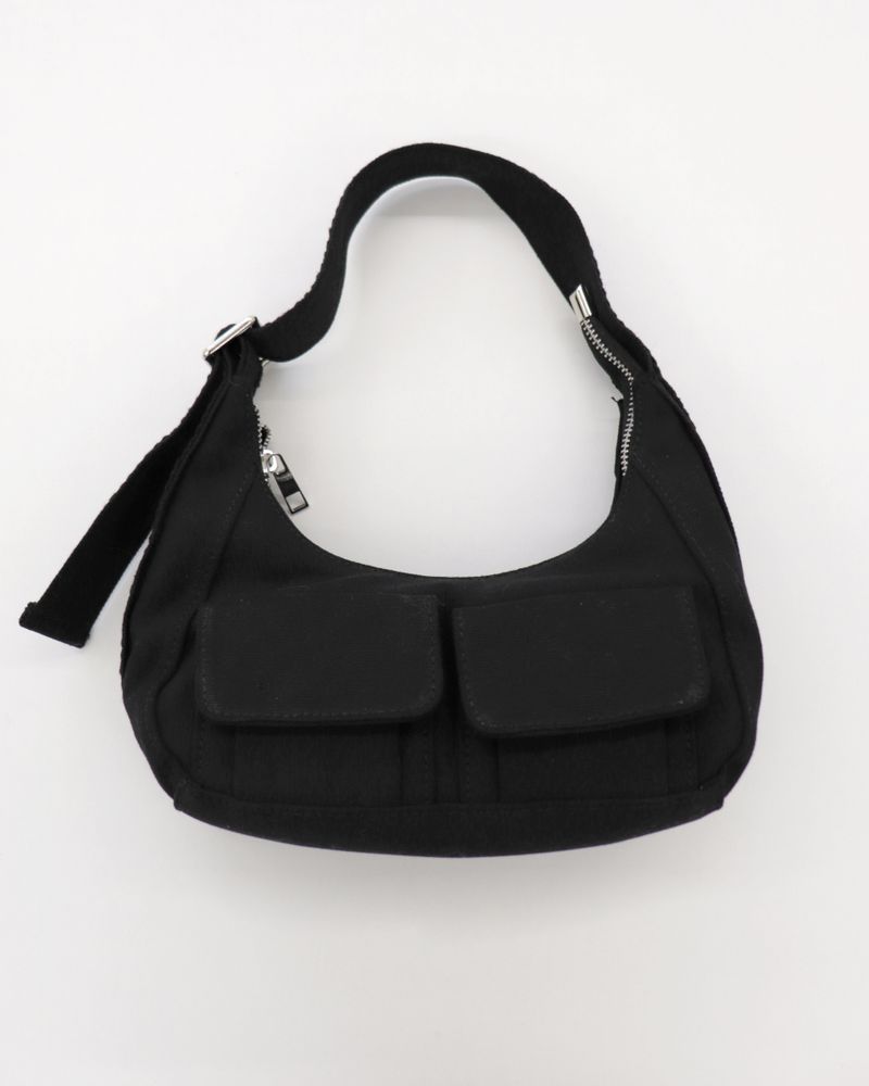 Bruce two-pocket cotton mini tote shoulder bag