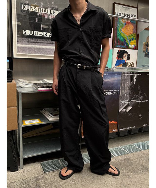 2025 Nylon semi wide pants(4color)