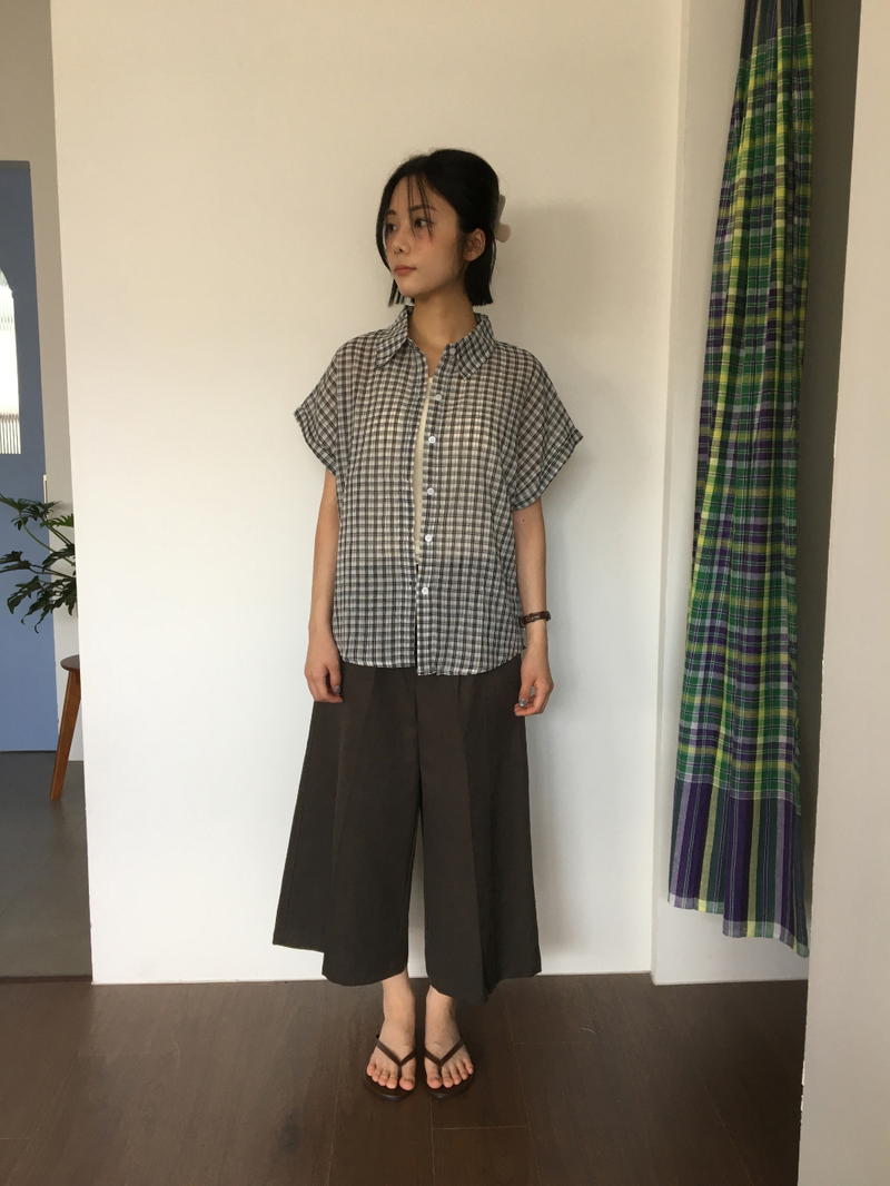 Dolman check shirt (4color)