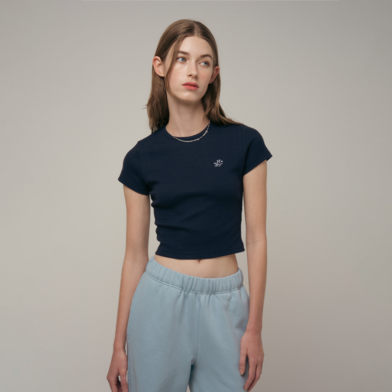 HOMEBODYTHINGS（ホームバディーシンクス）の「HBT ベイビーTシャツ(ネイビー)（トップス）」