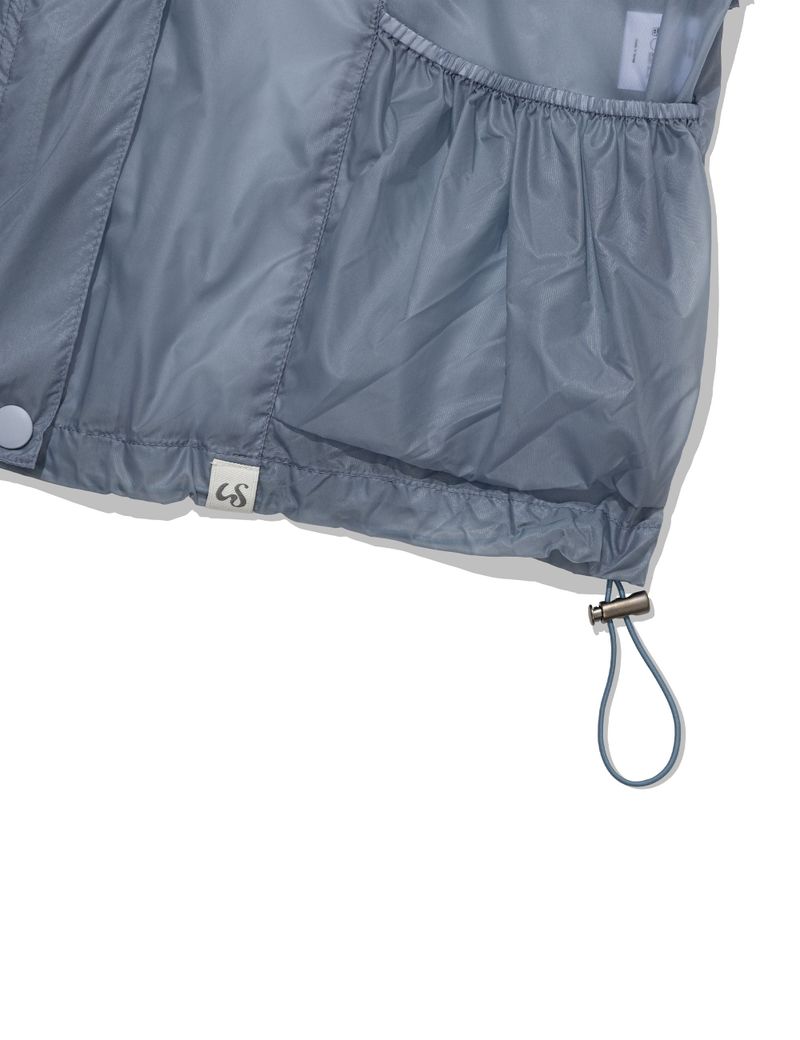 SHINING RUFFLE WINDBREAKER JACKET(BLUE)