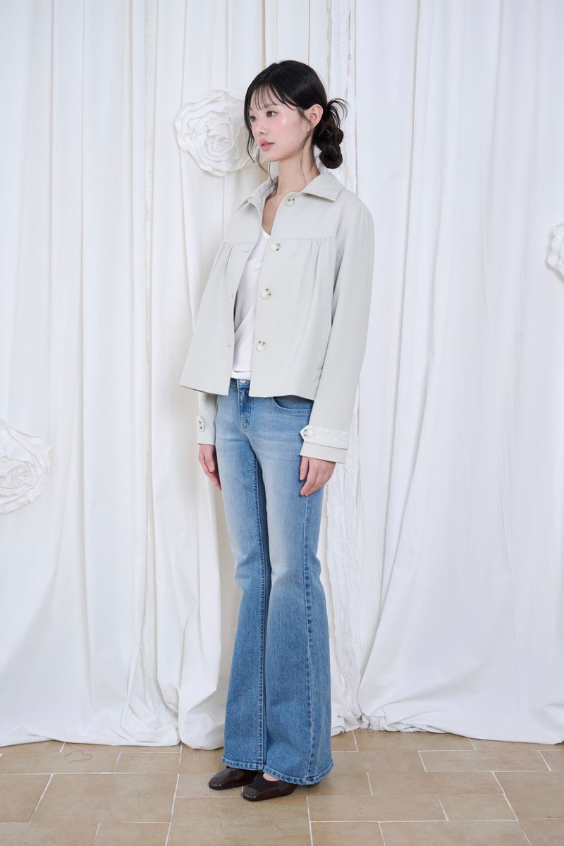 Sophie Shirred Trench Jacket (2 colors)