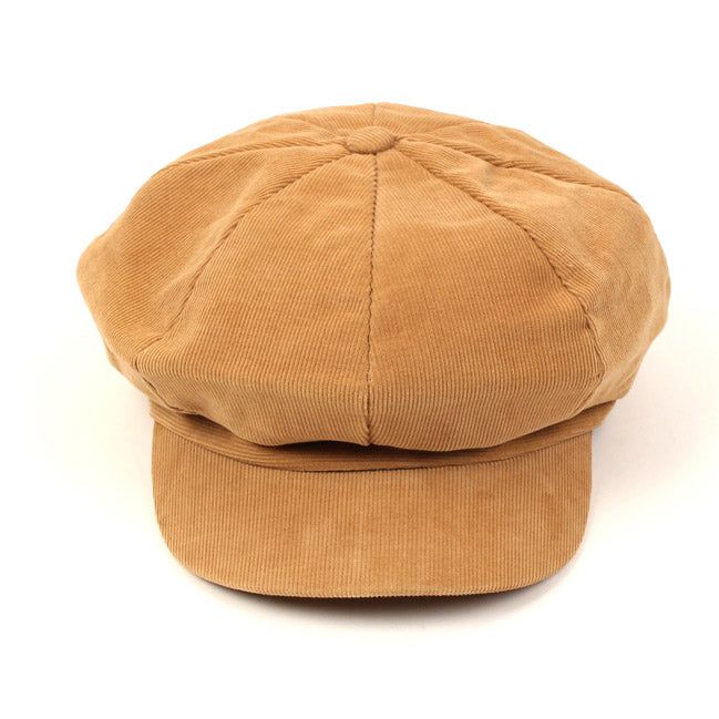 Corduroy Beige Newsboy Cap