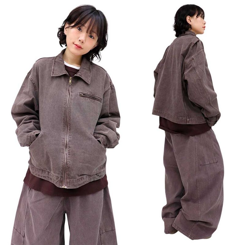 Oversized Pigment Work Jacket