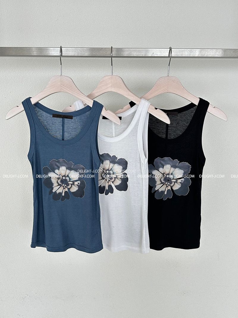 F/W Flower Slim Sleeveless