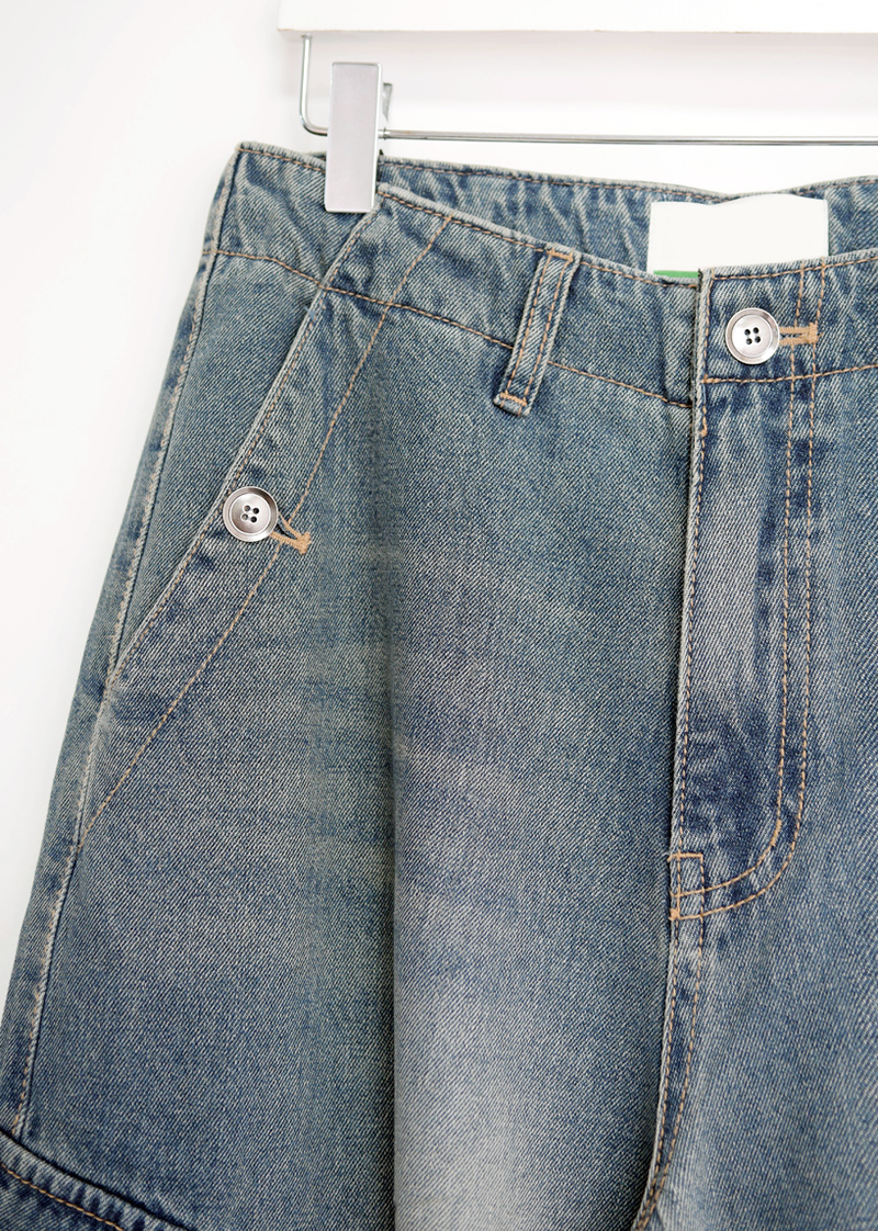 bel cargo denim pants(2color)