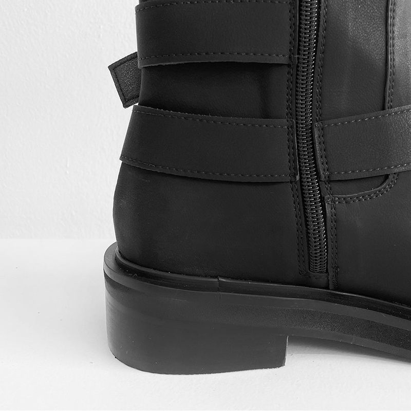 micello buckle long boots