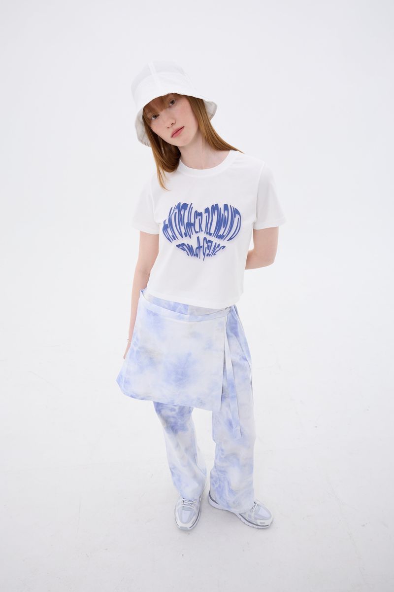 HEART LOGO CROP T-SHIRT / WHITE